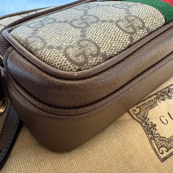 Gucci Ophidia Monogram Crossbody Bag GG with Green and Red Stripe NWT - Picture 6 of 10